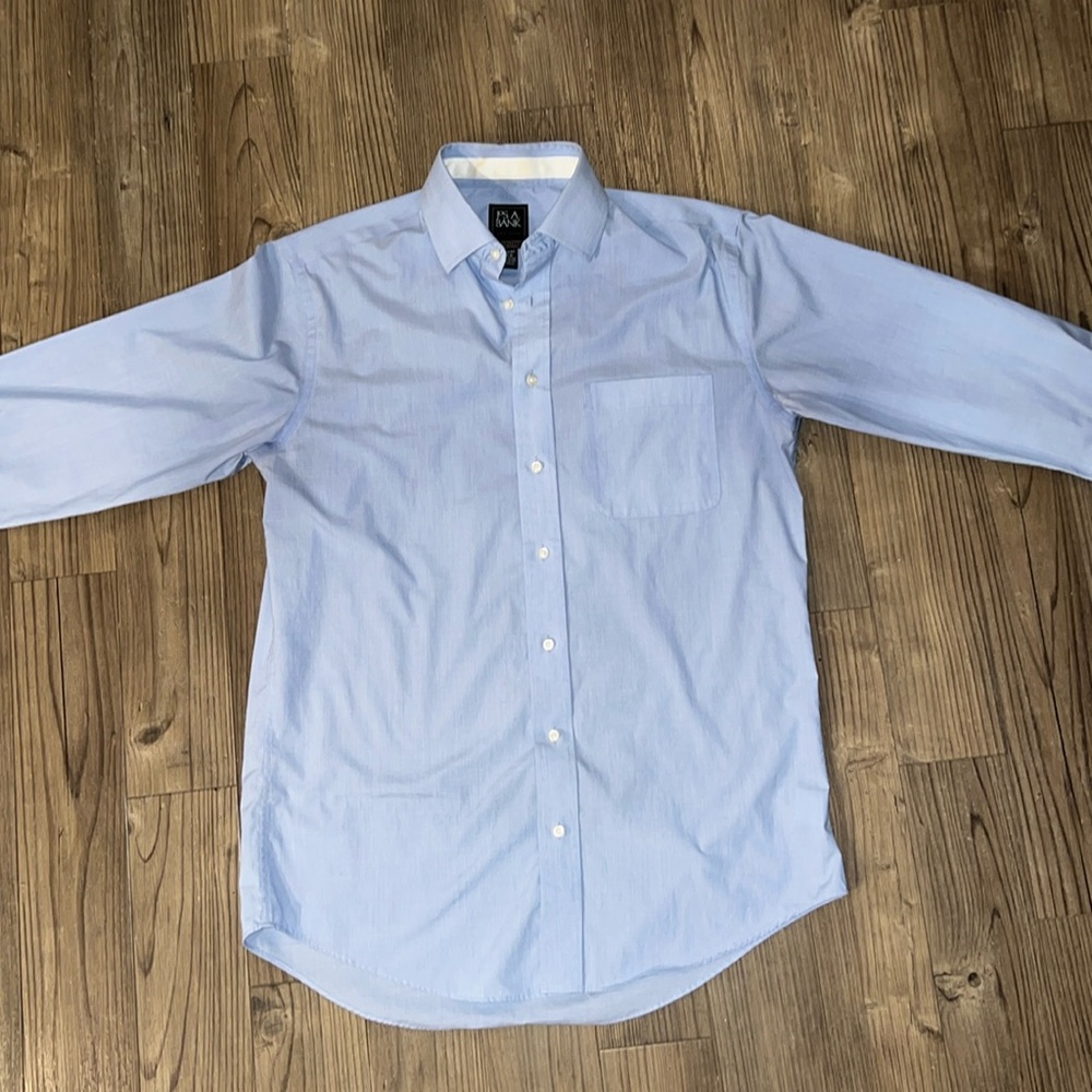 Jos. A. Bank Slim Fit Traveller Dress Shirt Light Blue - 16 Neck 36 Slee…